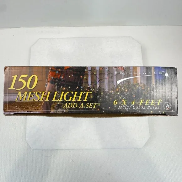 Vintage 150 Mesh Light Add-A-Set Multicolor 6x4 Ft Indoor Outdoor Brilliance NEW - Picture 9 of 9